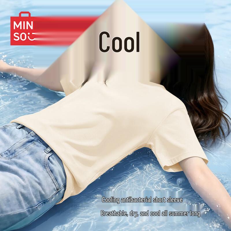 MINISO Women s Ice Silk Quick-Dry Short Sleeve T-Shirt 2XL
