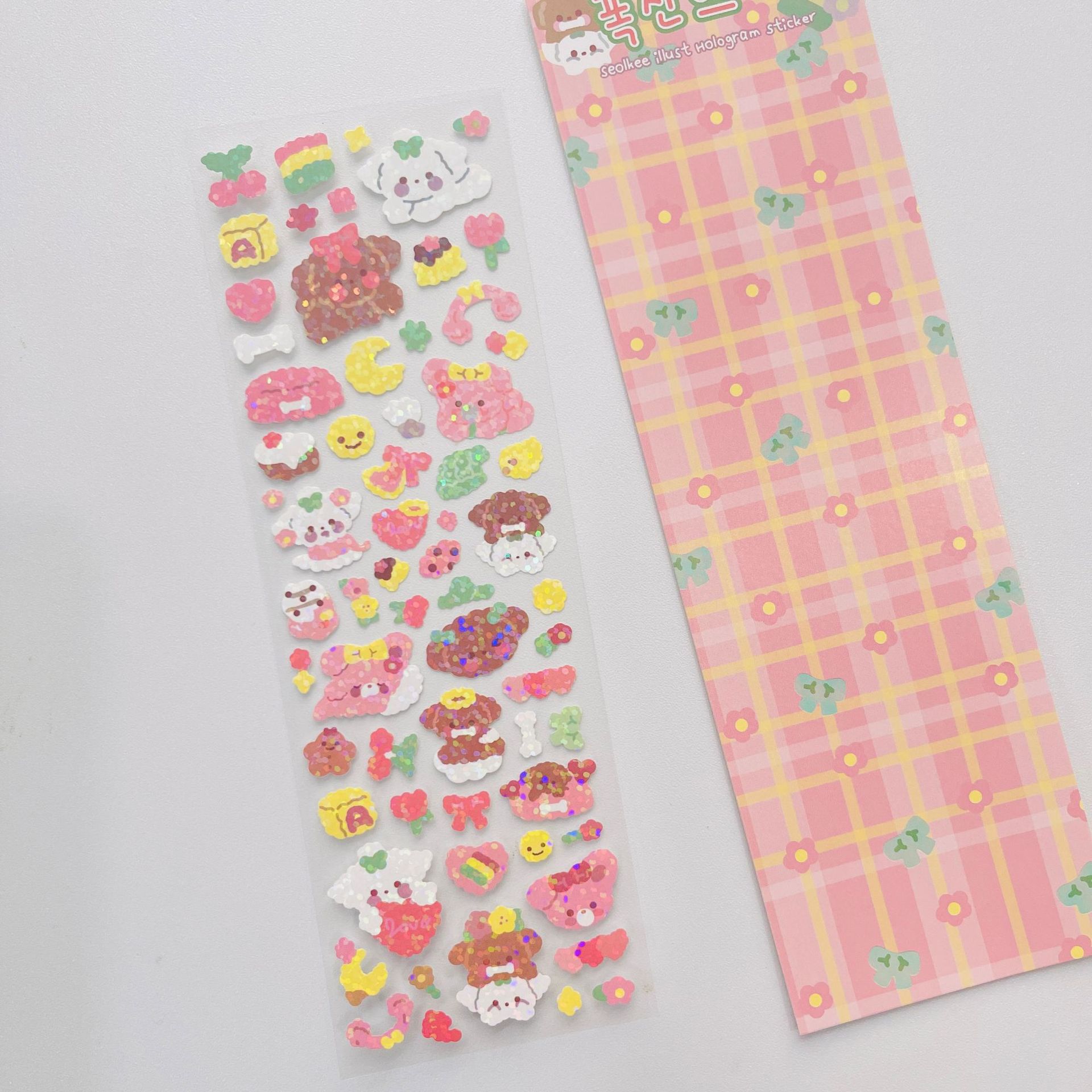 

Корейская популярная лазерная наклейка Goo Card Декоративный материал DIY наклейка PET прозрачная нижняя водонепроницаемая наклейка