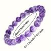 Natural Amethyst Beads Bracelet Body-Purifying Geniune Amethyst Natural Crystal Bracelet for Women Pulsera and Certificate