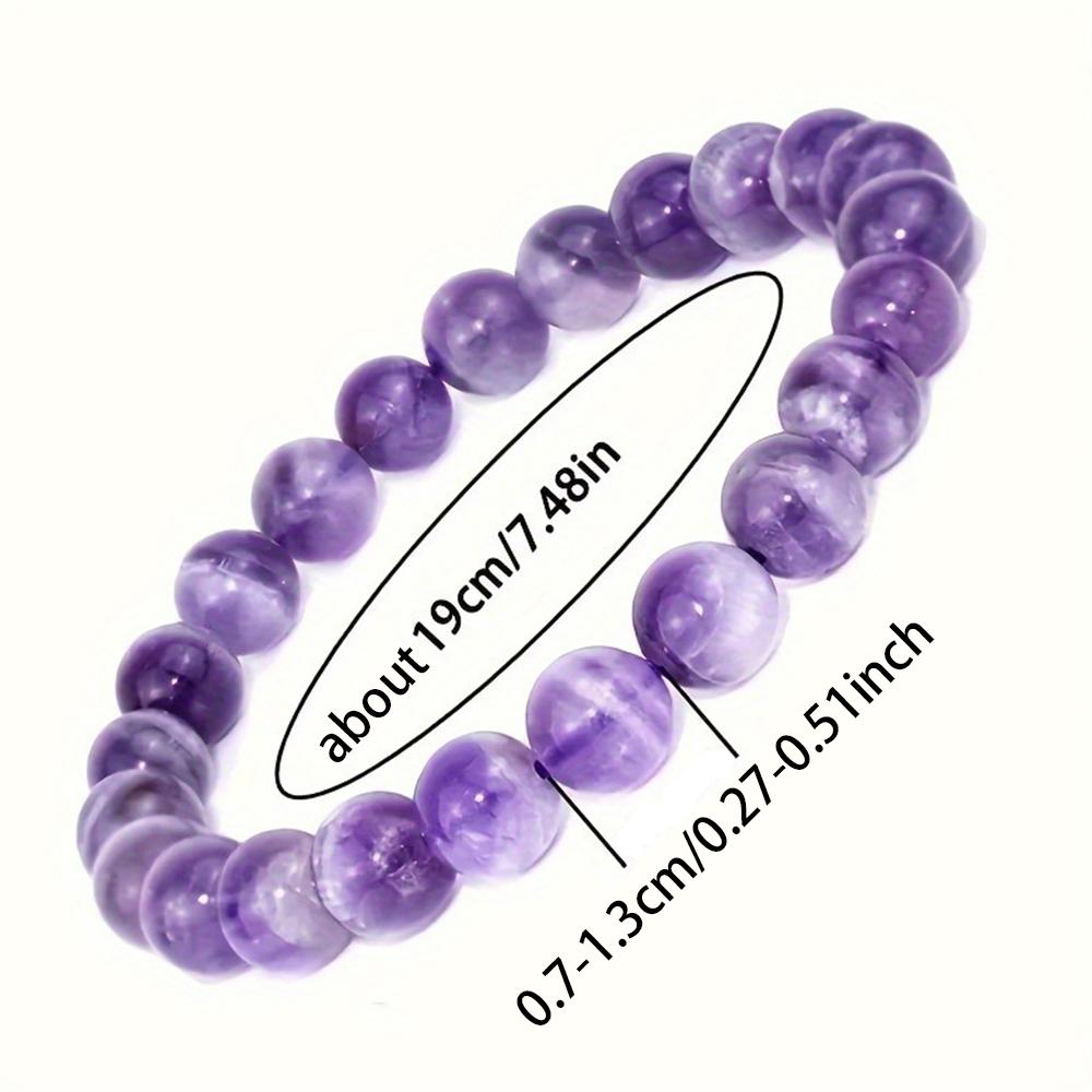 Natural Amethyst Beads Bracelet Body-Purifying Geniune Amethyst Natural Crystal Bracelet for Women Pulsera and Certificate