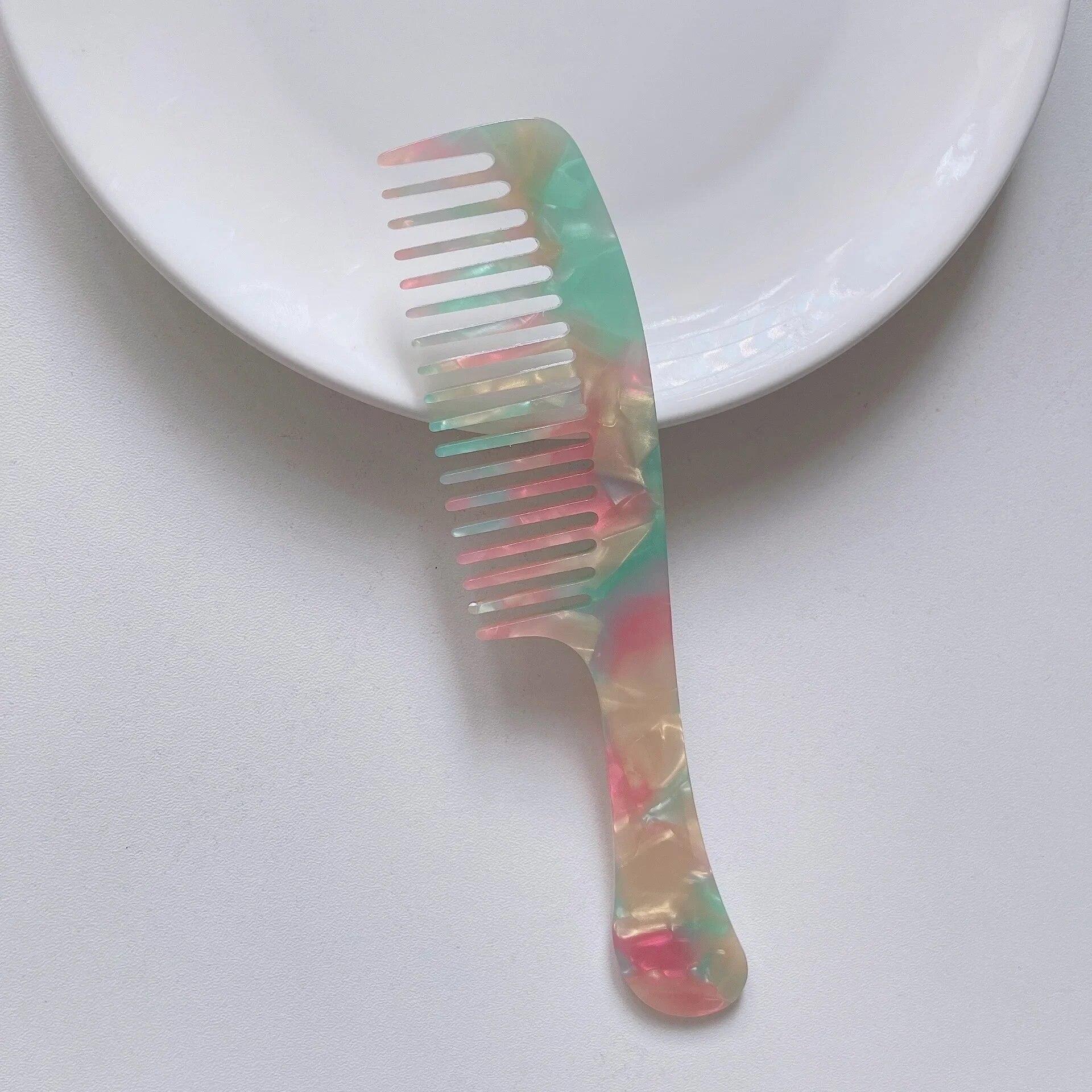 

Ацетатная расческа для укладки волос, красочная парикмахерская расческа, щетка для волос для женщин и девочек, аксессуары для укладки волос в парикмахерском салоне, расческа для волос