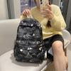 Zaino in Nylon Stampato Paesaggio Stile Cinese con Grande Capacità e Tasche Multiple Adatto per l'Uso Quotidiano e Studentesco Come Zaino Studentesco