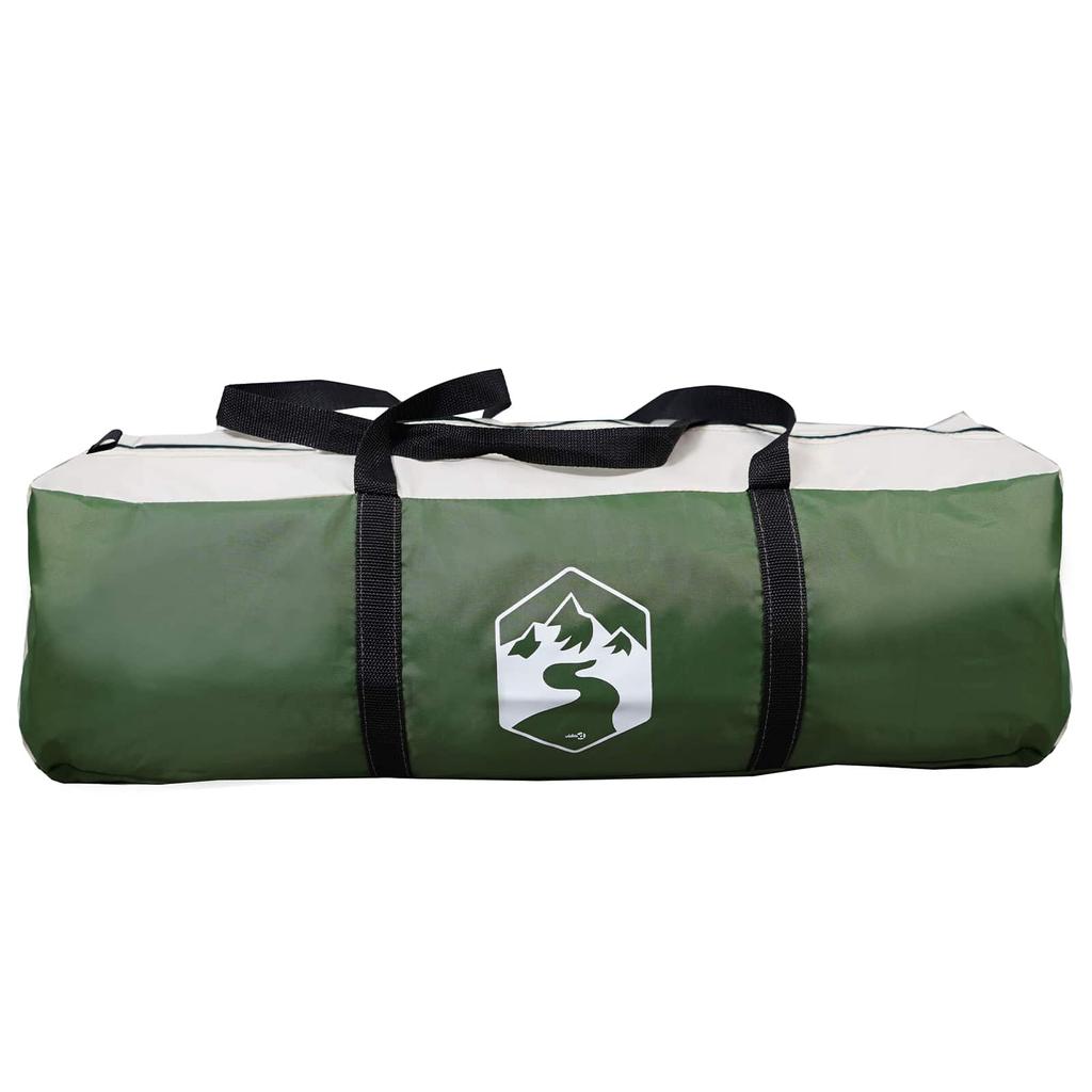 Cabin Tent with Roof Green 8 Person Polyester and Steel