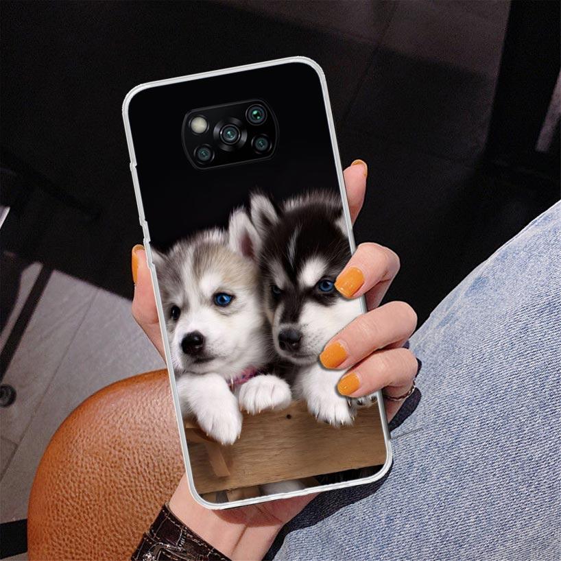 Siberian Husky Dog Phone Case For Xiaomi Poco X7 X6 X5 Pro F7 Ultra Redmi 15C 15 13C 13 12C 12 10 10A 10C 9 9A 9C 9T Cover Poco