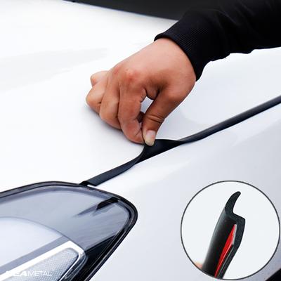 4m Car Hood Seal Strip Engine Cover Gap Sealing Strip Rubber Waterproof Dustproof Weather Strip Hood Noise Insulation