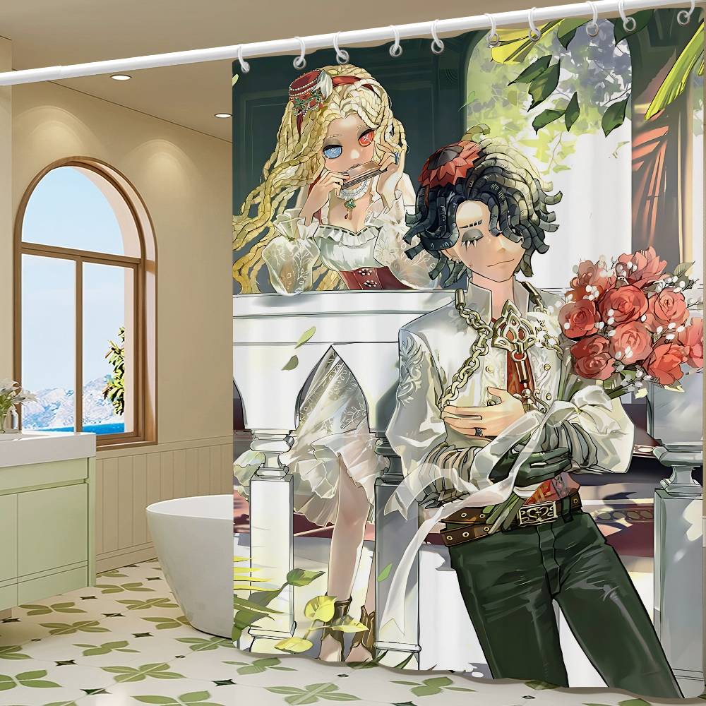 Identity V Game Shower Curtain With Waterproof And Mold Resistant Shower Curtain Polyester Durable Bathroom Screen With Hook