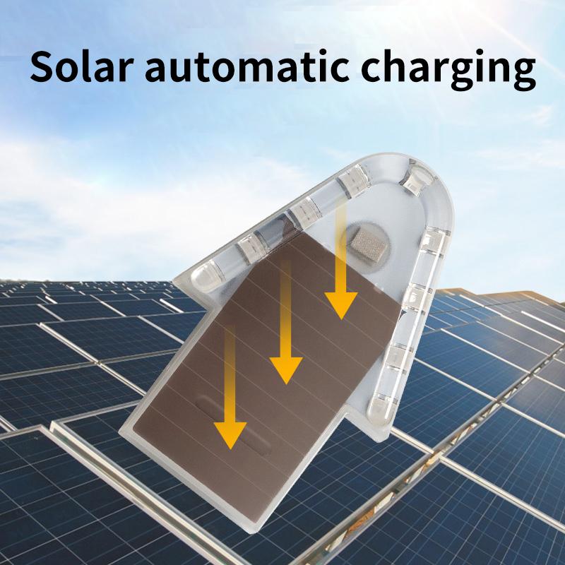 Solar Powered Wireless Anti Collision Flashing Warning Light LED Rear Taillight For Car Motorcycle Truck Night Safety