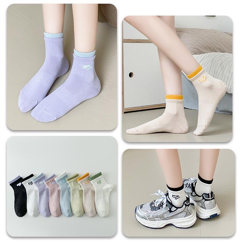 5 Pairs of Socks Women's Summer In The Simple High Value Tide Models Summer Cotton Socks Women's Short