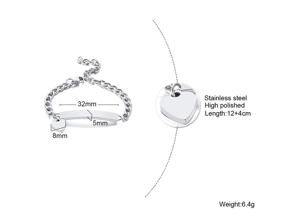 A Variety Of Children'S Curved Brand Stainless Steel Gold Bracelet Women, Fashionable Personality Can Be Engraved 798