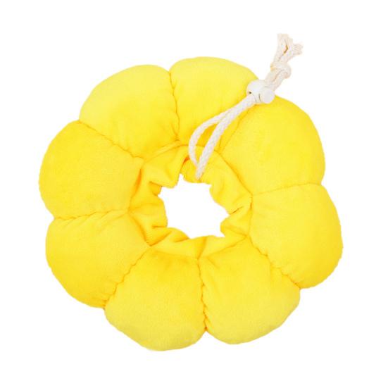 

Регулируемый воротник-конус для защиты шеи питомца кошки собаки в форме подсолнуха XS жёлтый