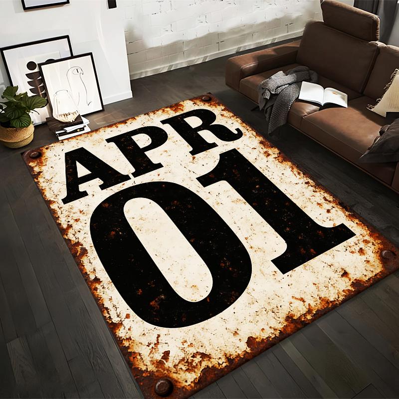 

Rustic APR 01 Industrial Vintage Style Printed Carpet Decor Suitable for use as an anti-slip for living room bedroom sofas 40x60cm( 15x23in )
