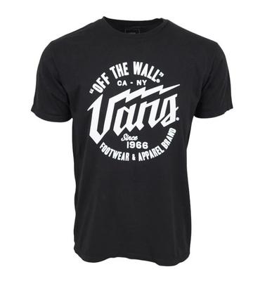 VANS PÁNSKE BOLT BLACK KRÁTKÝ RUKÁV PRÉMIOVÉ TRIČKO NOVÉ