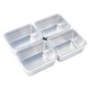 2/4Pcs Fresh-Keeping Box Stainless Steel Rectangular Food Storage Pan with Lid Commercial Dish Tray Freshing Lunch Box Container