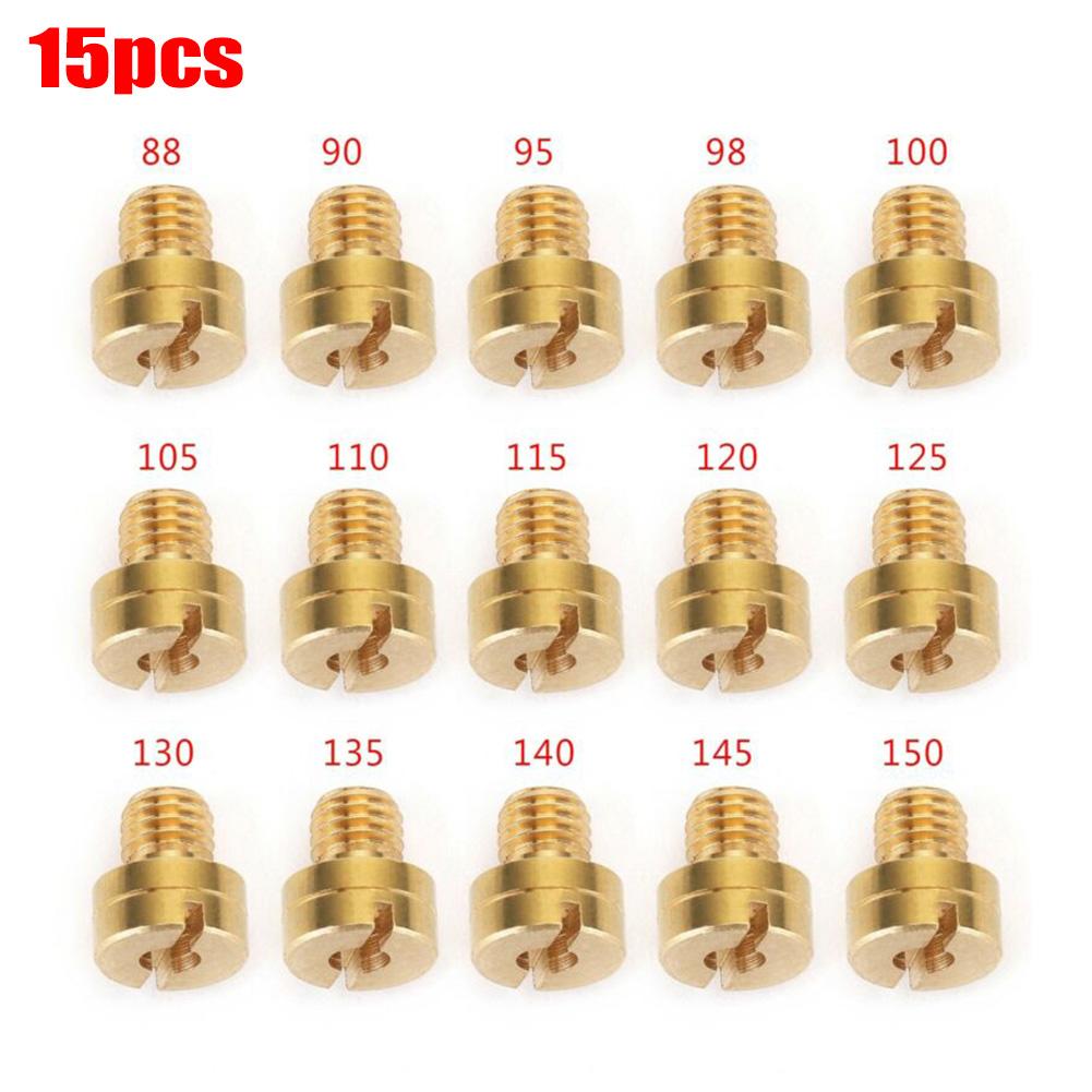 15 PCS Main Jet Set 55-115 M5 For Mikuni Carburetor VM22 VM24 VM26 VM30 Carb For 125cc-250cc Engine Motor Dirt