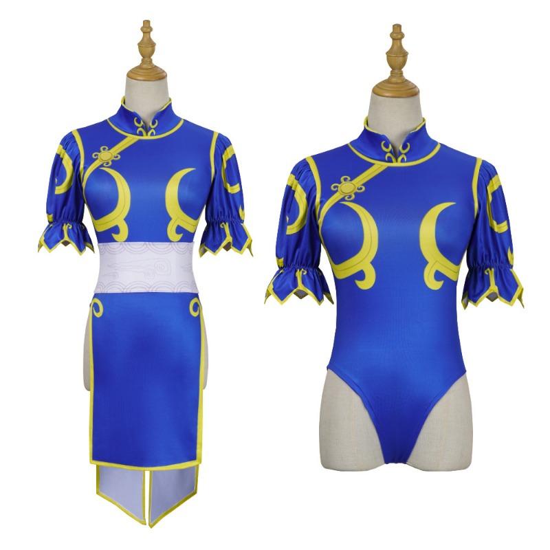 

Sexy cheongsam Chunli swimming clothes Street Fighter Lion dance costumes Stage performance costumes XXL