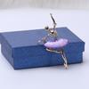 Fashion Rhinestone Dancing Girl Brooches for Women Enamel Character Pin Event Party Gift Backpack Decoration Clothes Accessories