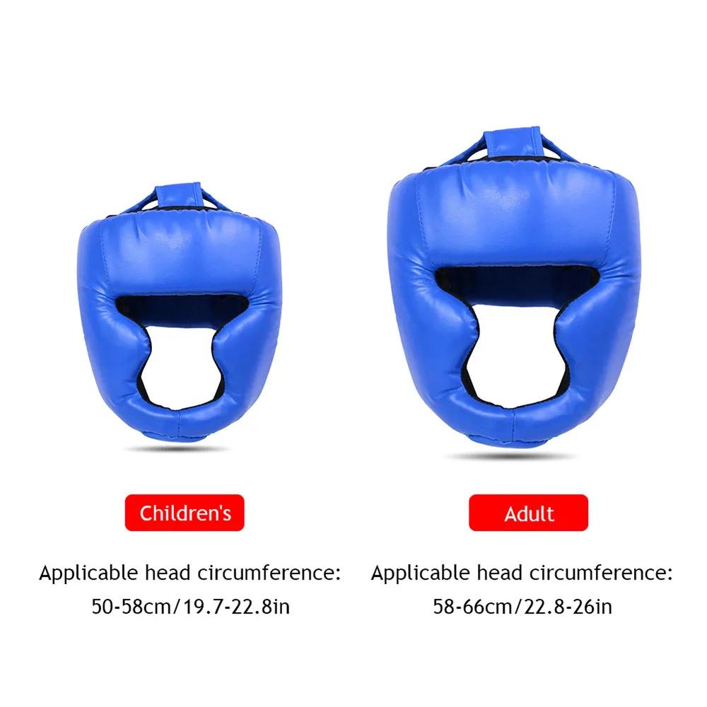 Boxing Helmet Muay Thai Headguard Protective Gear Taekwondo Training Sports Leather MMA Safety Helmet Adult Child Unisex