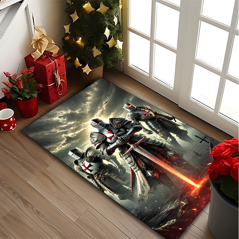 [Giant Robot Warrior Art Printed Carpet] Non-slip Office Rug, Cozy Area Carprt for Living Room Use, Soft Home Sofa Chair Mat