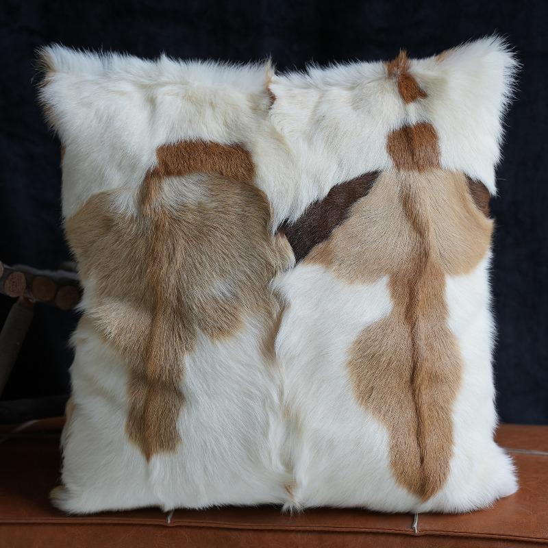 Плюшевая наволочка с принтом коровьей шкуры 50x50 см Двусторонняя наволочка для подушки Художественная наволочка для декоративной подушки Color-block Домашний декор 50x50cm 9340₽