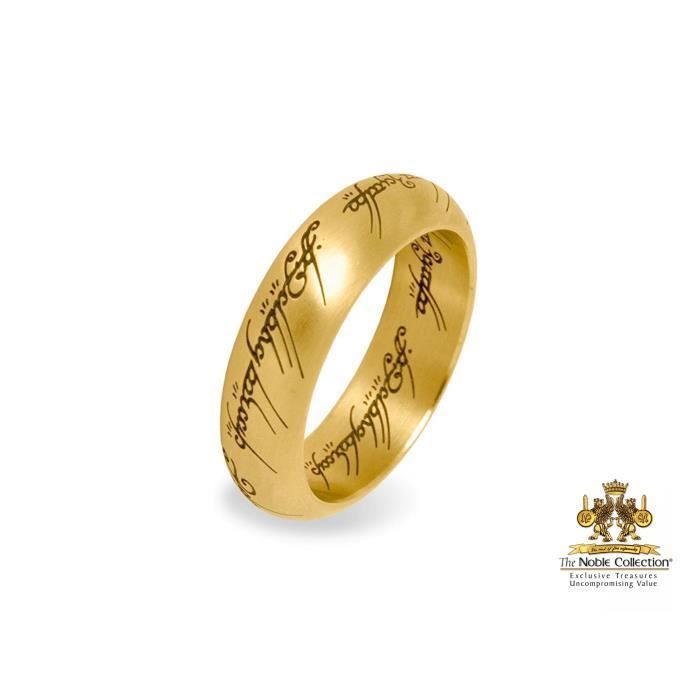 Bijoux - NOBLE COLLECTION - Anneau Unique avec Chaîne - Acier Inoxydable - 60 cm - Coffret Collector