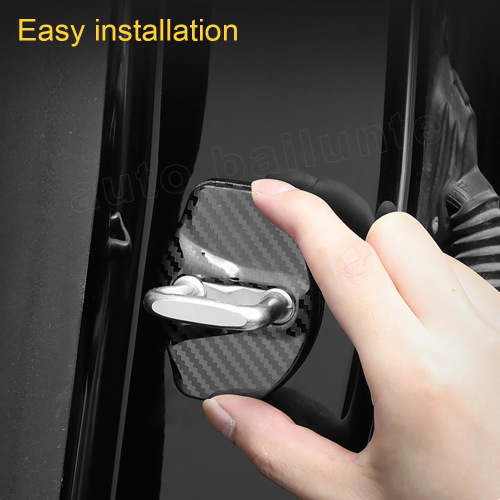 For Tesla Model 3 Model Y 4Pcs Door Lock Cover Protector Latches Door Stopper Covers Set 4 Interior