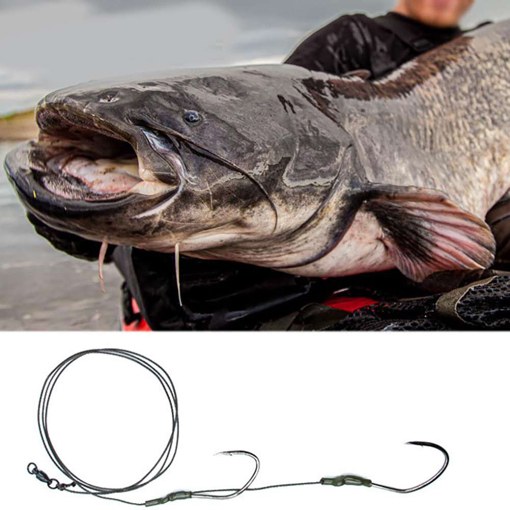 Freshwater For Catfish Rig PE Line + High Carbon Hooks 6# 8# or 8# 10#