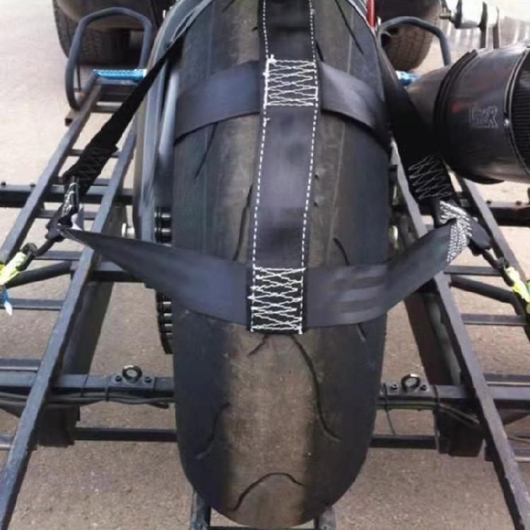Motorcycle Wheel Lockdown Straps Stable Polyester Webbing Motorcycle Wheel Holding Straps for Firm Grip During Transport
