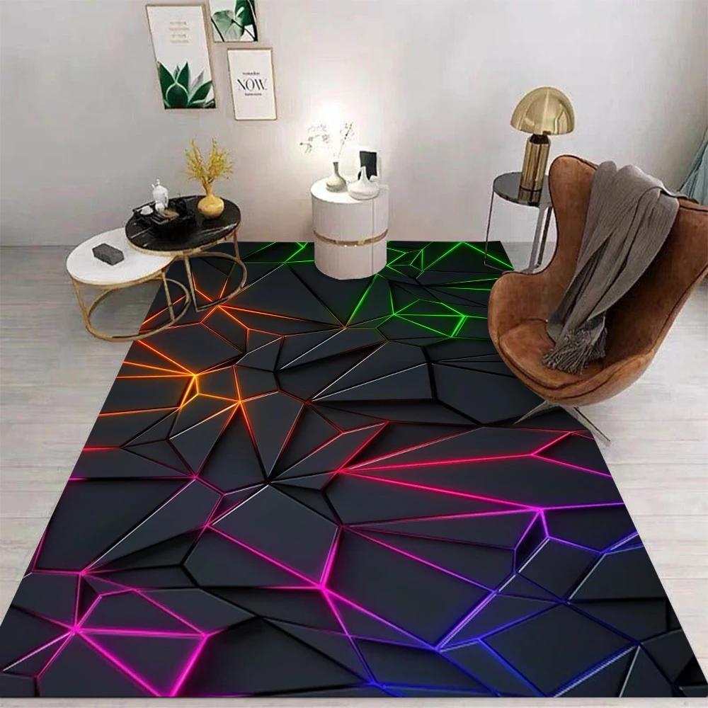 3D Vortex Illusion Area Rug Anti-Slip Floor Mat for Living Room Sofa Table Playroom Home Decor Large Carpet