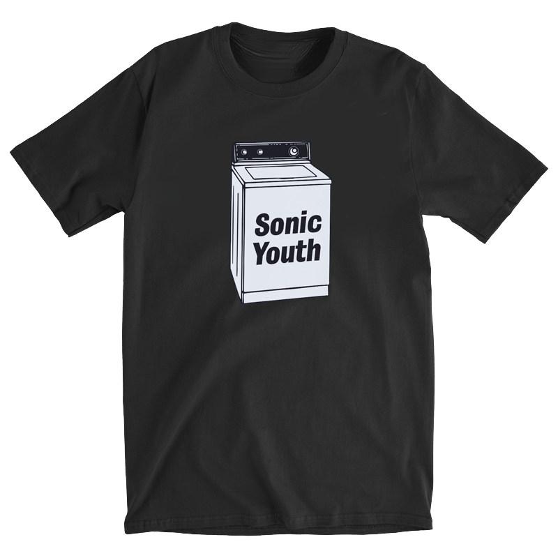 SONIC YOUTH Camiseta Azul Sonic Youth Álbum Máquina de Lavar Camiseta Casual Masculina e Feminina Marca de Luxo Top 2026 Novo