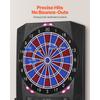 SucceBuy 13.5inch Electronic Dart Board 45 Games 474 Variations 8 Players 6 Darts 50 Soft Tips LED Scoring for Home Party Bar