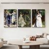 Canvas Painting Vintage Pierre Auguste Renoir Artworks Lunch of The Boating Party Art Poster Wall Prints Picture Room Home Decor