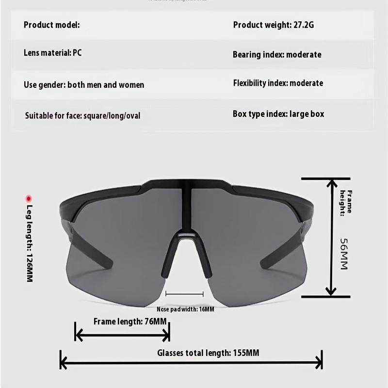 3 Piece Lightweight Unisex Sports Fashion Glasses Protective Glasses
