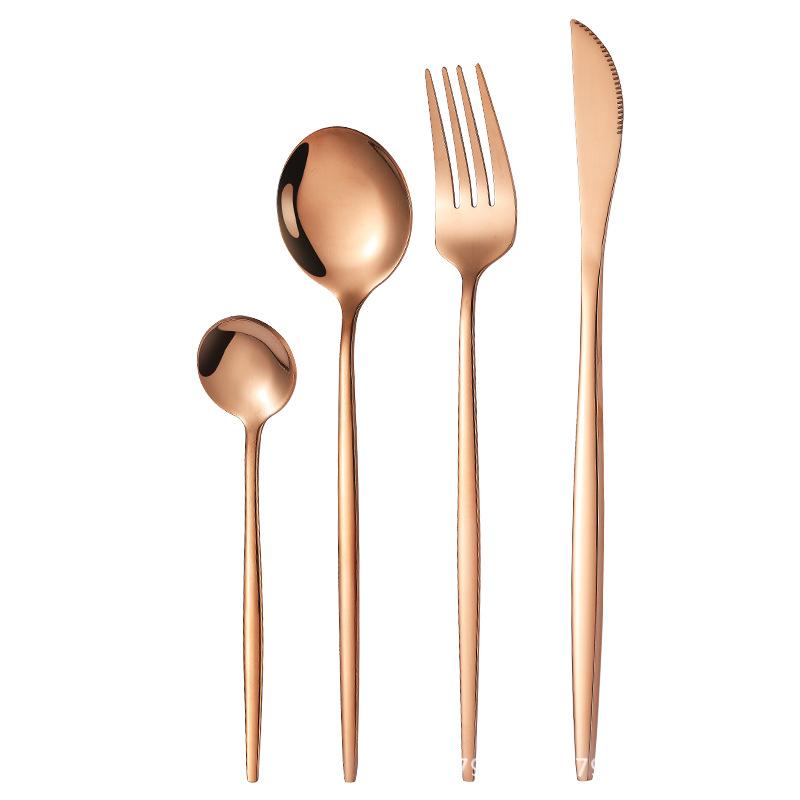 New Stainless Steel Tableware 24 Pieces Suit Knife, Fork and Spoon Gift Box Four Main Pieces 6 People Pack