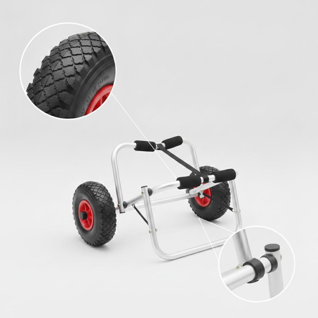 Kayak Cart Wheeled Trolley Padded Canoes for Kayakers, Paddlers,