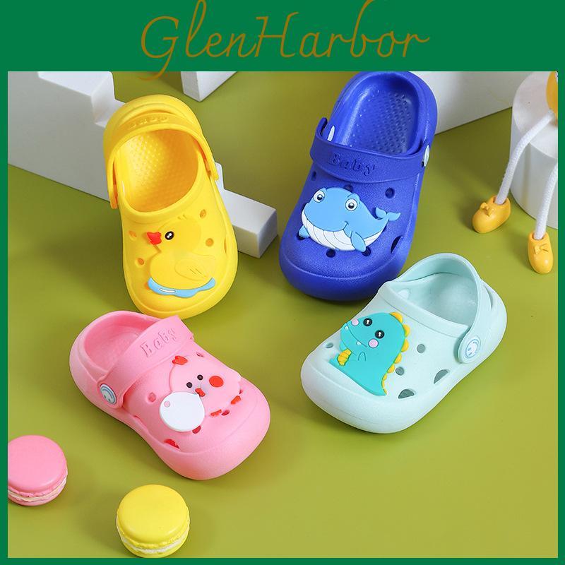 Kids Hole Shoes Pvc Breathable Waterproof Sandals With Nonslip Sole For Summer Wear