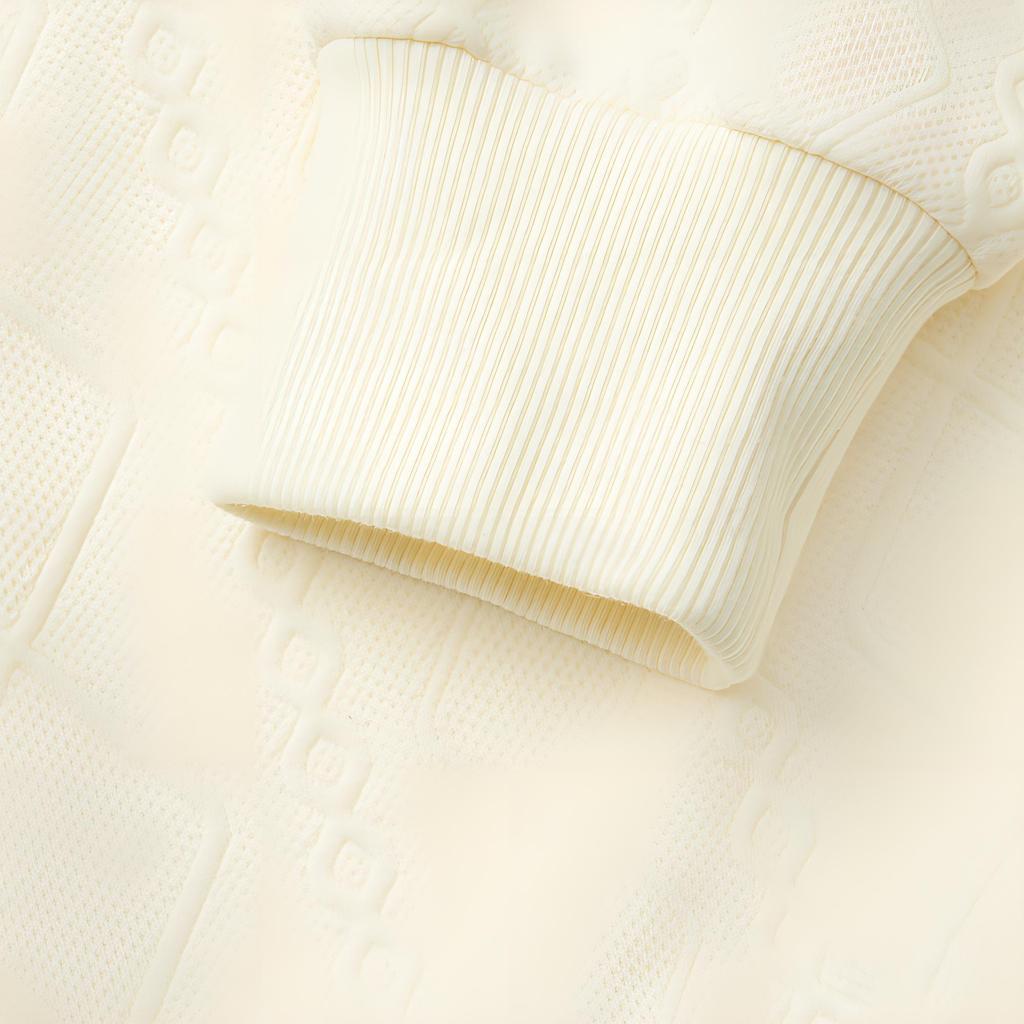 Li Ning Daily Prosperity Series CNY Zodiac Year Casual Simple Solid Color Stand Collar Pullover Sweatshirt Women Sweatshirt Off-White AWDV188-5