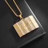 Neck Pendant Strong Price European and American Retro Bible Titanium Steel Pendant Necklace