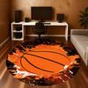 1PC Basketball Splash Round Chair mat Area Rug - Non-Slip, Floor Mat for Office, Bedroom, and Indoor Decor -Gift D1127215