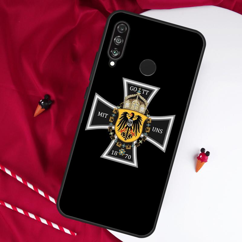 

German 1870 Gott mit Uns Iron Cross For Huawei Nova Y61 Y91 Y73 Y72 Y90 Y70 Y60 12s 12i 11i 8i 9 10 SE P60 P30 Pro P40 Lite Case Nova 10 SE