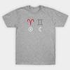 Unisex Fashion TShirt Aries Sun Gemini Moon Zodiac Sign Print TShirt Plus Size S-5XL T-Shirt 100%Cotton Tops O Neck Short Sleeve Tees