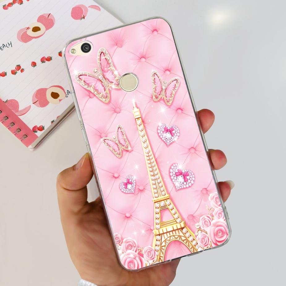 For Huawei P8 Lite 2017 Case Honor 8 Lite Popular Flowers Cartoon Cover Soft Silicone Phone Cases For Huawei P9 Lite 2017 Bumper