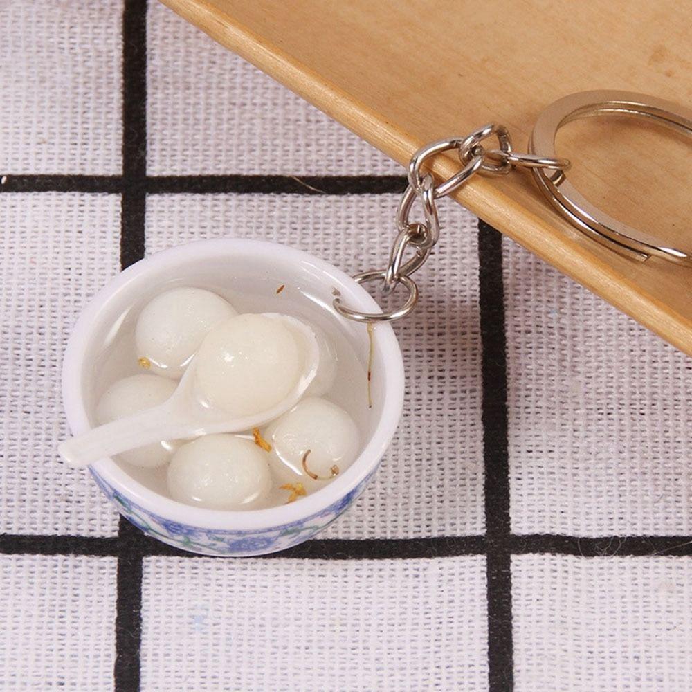 10 Styles Simulation Bowl Food Bowl  Shape Key Chain Pendant Children Play Toys  Play House Food