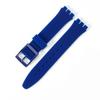 Silicone Sport Unisex Strap Classic Watch Band For Swatch Jelly Skin 19mm 17mm