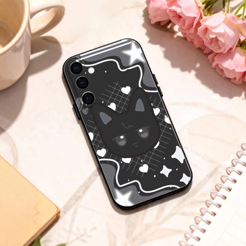 C-Cute A-ANITEEZ phone Case For Samsung Galaxy A73,A72,A71,A70,A53,A52,A51,Others Soft Black Shell