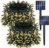 Christmas & Holiday Solar String Lights: Red/Green Festival Yard & Halloween Decoration