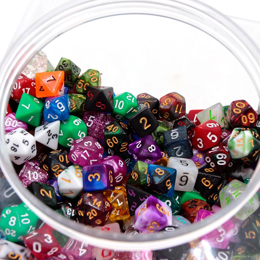 24/56pcs Polyhedral Dice with Black Bag Creating Atmosphere Tool for Game Room Backyard Friends Family Gathering XJM