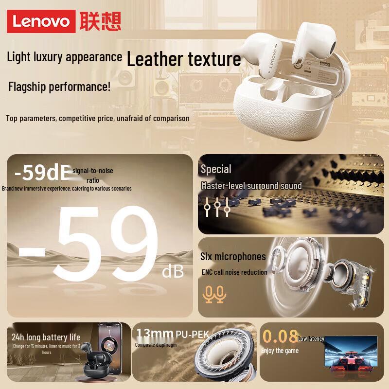 Lenovo EA150 Half In-Ear Bluetooth 5.4 Wireless Earbuds