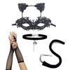 Halloween Costume Accessories Cat Girl Mask With Lace And Ears For Themed Parties