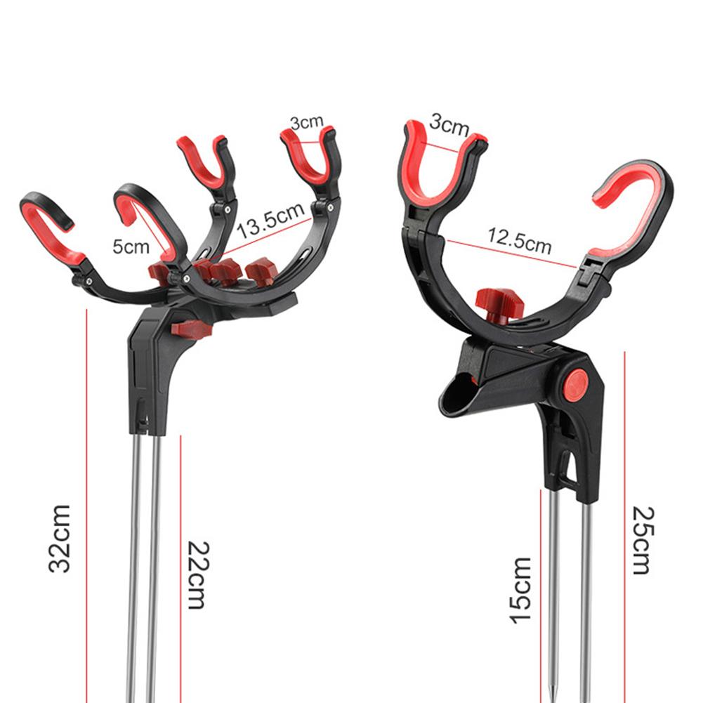 Fishing Fixed Pole Holder Foldable Bracket Sea Lake Single/Double Fish Rod Support Rack Stand Universal Fishing Rod Racks