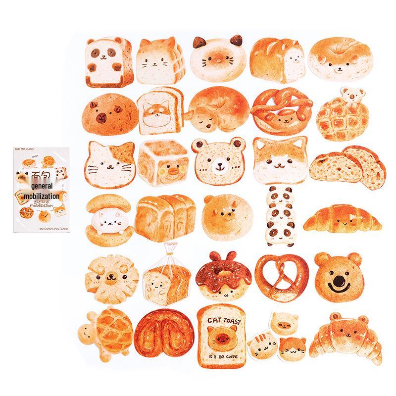 Mò Mò Cute Cartoon Bread Wars Postcard - Student Gift Blessing Card